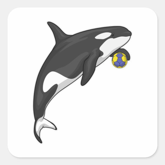 Handball Orca Handball Vierkante Sticker (Voorkant)