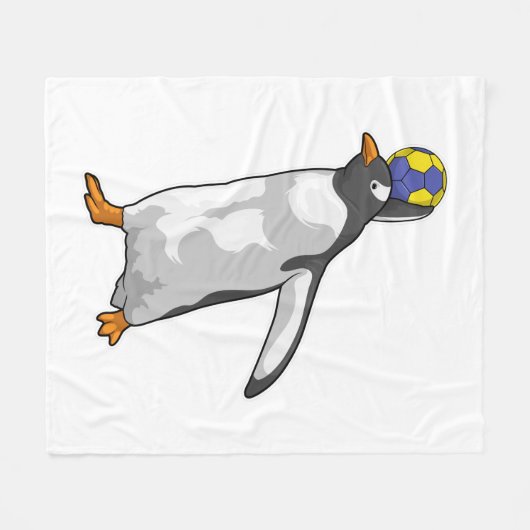 Handball Penguin Handball Fleece Deken (Voorkant (Horizontaal))