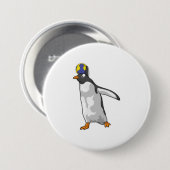 Handball Penguin Handball Ronde Button 7,6 Cm (Voorkant /achterkant)