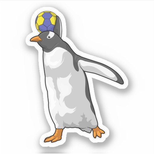 Handball Penguin Handball Sticker (Voorkant)