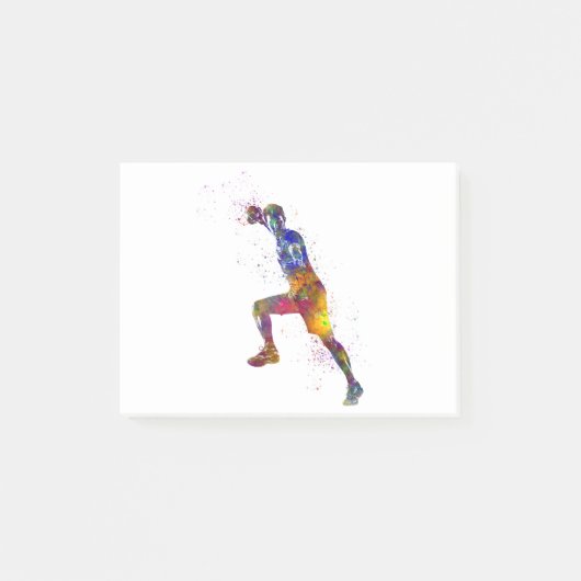 Handball player in watercolor post-it® notes (Voorkant)