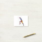 Handball player in watercolor post-it® notes (Op bureau)