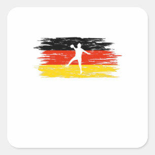 Handball - Shirt voor het toernooi van Duitsland Vierkante Sticker