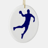Handball Silhouette Keramisch Ornament (Rechts)