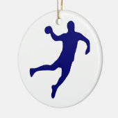Handball Silhouette Keramisch Ornament (Links)