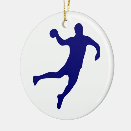 Handball Silhouette Keramisch Ornament (Links)