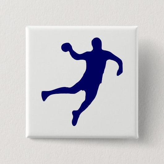 Handball Silhouette Vierkante Button 5,1 Cm (Voorkant)