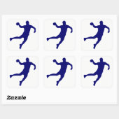 Handball Silhouette Vierkante Sticker (Vel)