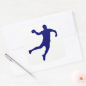 Handball Silhouette Vierkante Sticker (Envelop)