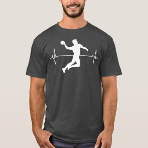 Handball Sports Handball Player ECG Line Gift Idee T-shirt