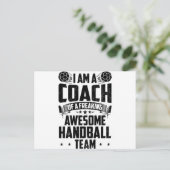 Handball Trainer | Cadeauidee teamspelers Briefkaart (Staand voorkant)
