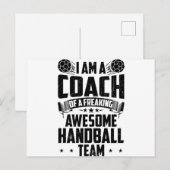 Handball Trainer | Cadeauidee teamspelers Briefkaart (Voorkant / Achterkant)