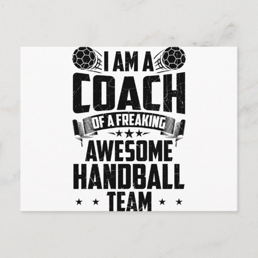Handball Trainer | Cadeauidee teamspelers Briefkaart (Voorkant)
