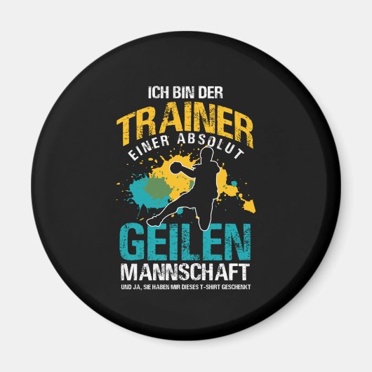 Handball Trainer Throing Team Sportgoal Gift Magneet (Voorkant)
