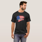 Handball  US American Flag  Team Handball Player T-shirt (Voorkant volledig)