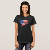 Handball  US American Flag  Team Handball Player T-shirt (Voorkant volledig)