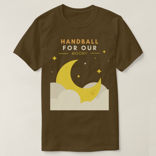 Handball voor onze moonie t-shirt (Design voorkant)