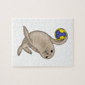 Handball voor zegelhandbal legpuzzel (Horizontaal)