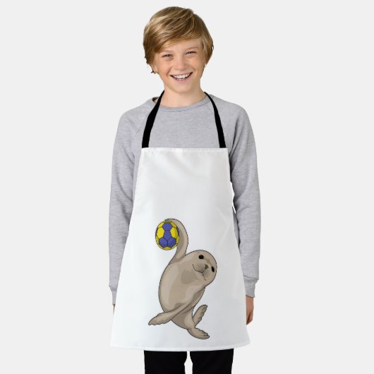 Handball voor zegelhandbal schort (Gedragen)