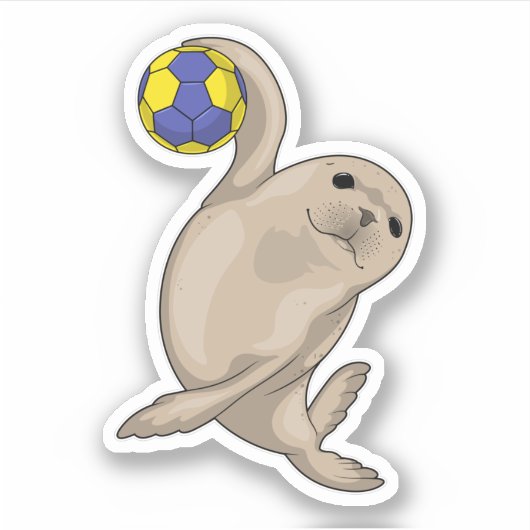 Handball voor zegelhandbal sticker (Voorkant)