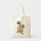 Handball voor zegelhandbal tote bag (Voorkant)