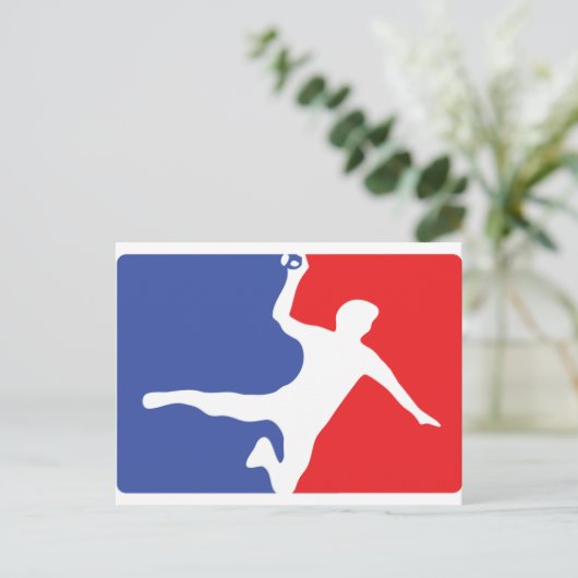 Handballespictogram Briefkaart (Staand voorkant)