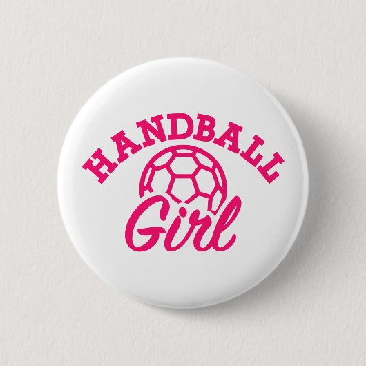 Handbalmeisje Ronde Button 5,7 Cm (Voorkant)