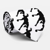 Handbalontwerp van speler in volle beweging stropdas (Opgerold)