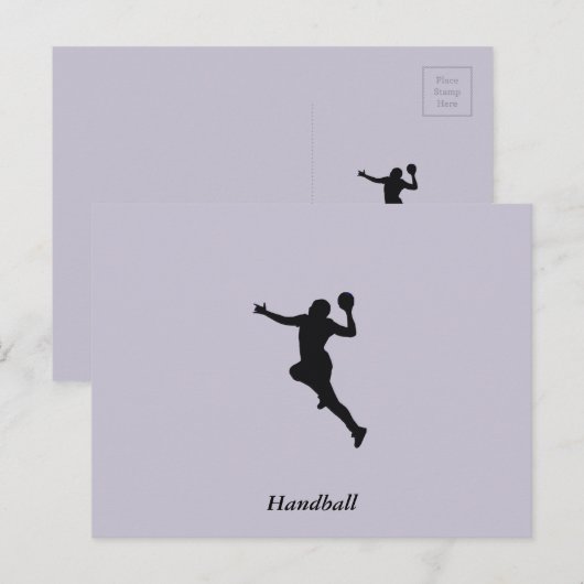 Handbalspeler Briefkaart (Voorkant / Achterkant)