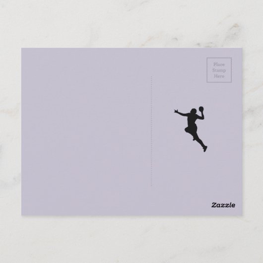 Handbalspeler Briefkaart (Achterkant)
