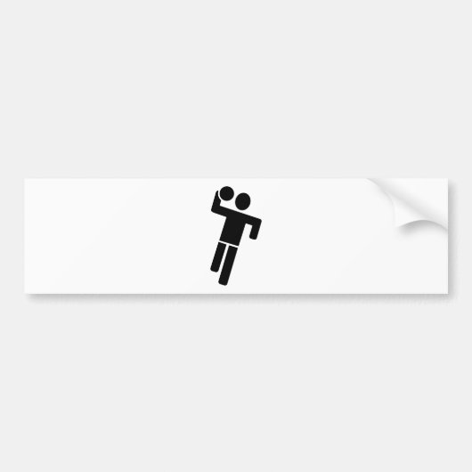 Handbalspeler Bumpersticker (Voorkant)
