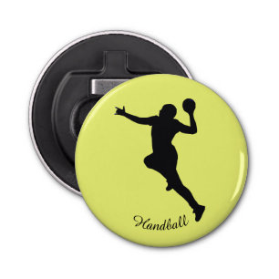Handbalspeler Button Flesopener
