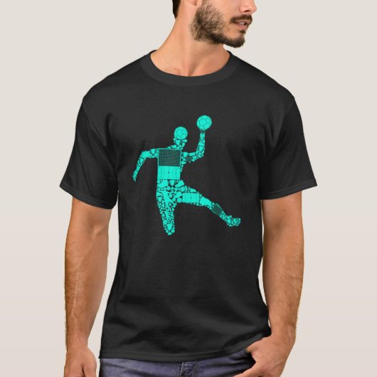 Handbalspeler Fans Coach Mannen Boys T-shirt (Voorkant)