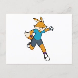 Handbalspeler Fox Handbal Briefkaart