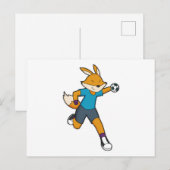 Handbalspeler Fox Handbal Briefkaart (Voorkant / Achterkant)