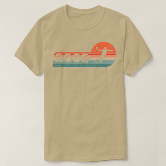 Handbalspeler geboren 2009 verjaardagstaartspeler t-shirt (Design voorkant)