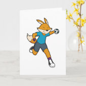 Handbalspeler handbal Fox Kaart (Gele Bloem)
