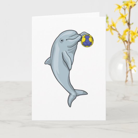 Handbalspeler Handbal Kaart (Gele Bloem)