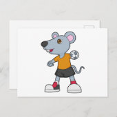 Handbalspeler Handbal Muis Briefkaart (Voorkant / Achterkant)