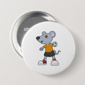 Handbalspeler Handbal Muis Ronde Button 7,6 Cm (Voorkant /achterkant)
