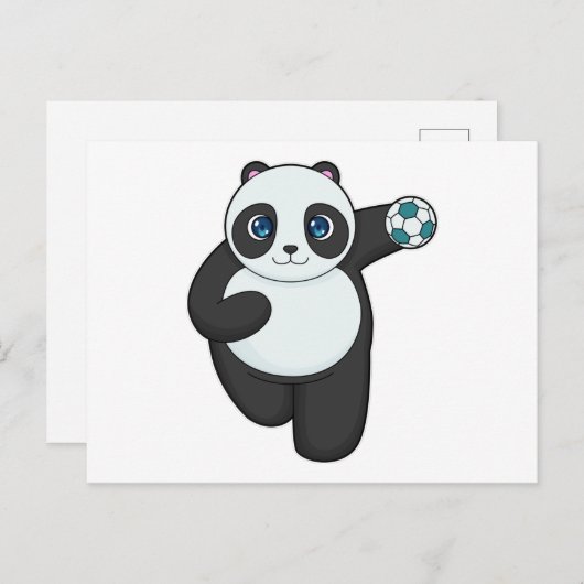 Handbalspeler handbal Panda Briefkaart (Voorkant / Achterkant)