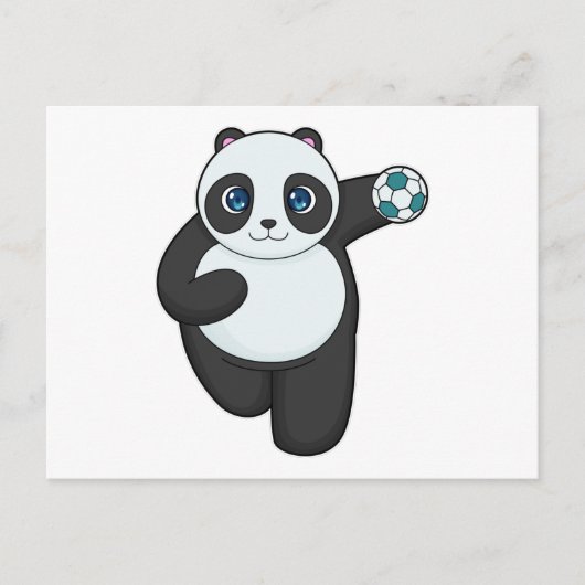 Handbalspeler handbal Panda Briefkaart (Voorkant)