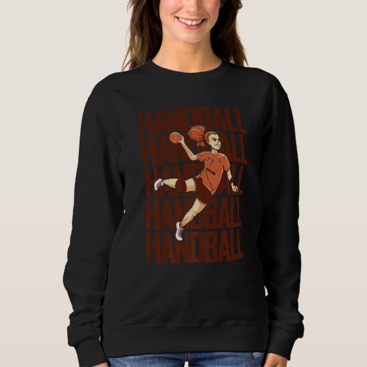 Handbalspeler Handbal Uitrusting Handbal Meisje Trui (Voorkant)