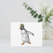 Handbalspeler Handbal van Penguin Briefkaart (Staand voorkant)