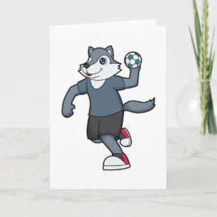 Handbalspeler handbal Wolf Kaart