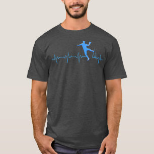 Handbalspeler hartslag puls ECG ball target T-shirt