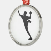 handbalspeler metalen ornament (Links)