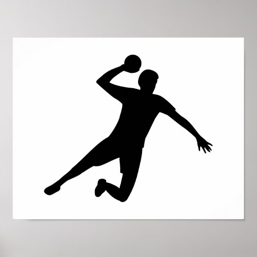 Handbalspeler Poster (Voorkant)