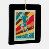 Handbalspeler Retro Keramisch Ornament (Rechts)