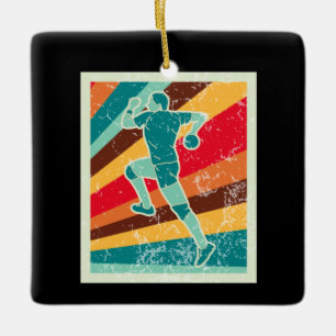 Handbalspeler Retro Keramisch Ornament